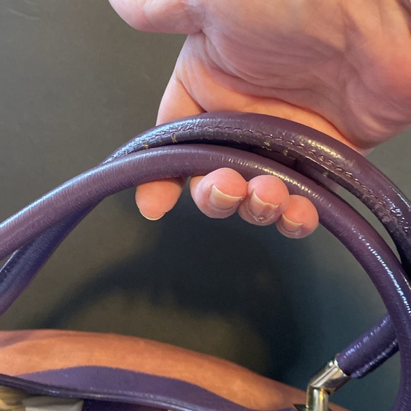 ** FLASH SALE**Noel Kate Spade  purple patent leather and brown tote - Picture 12 of 16